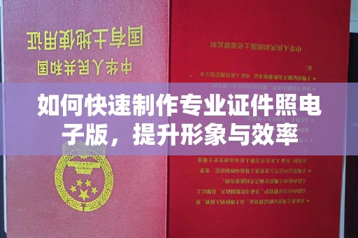 甘孜如何快速制作专业证件照电子版，提升形象与效率