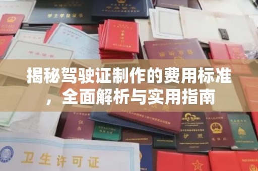甘孜揭秘驾驶证制作的费用标准，全面解析与实用指南