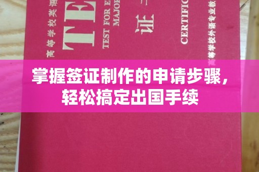 甘孜掌握签证制作的申请步骤，轻松搞定出国手续