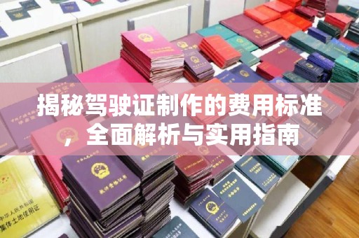 甘孜揭秘驾驶证制作的费用标准，全面解析与实用指南