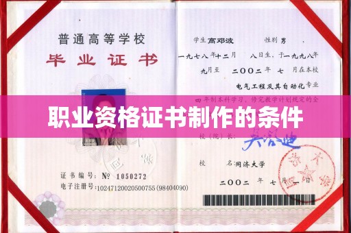 甘孜职业资格证书制作的条件